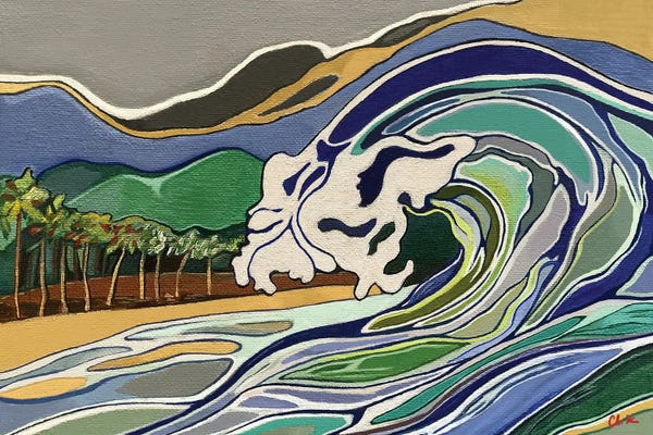 Hidden Hale: Breaking Wave On Oahu Beach by Hidden Hale