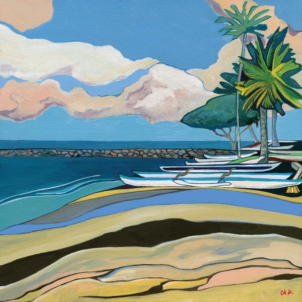 Canoes: Canoes On A Beach In Waikiki by Hidden Hale