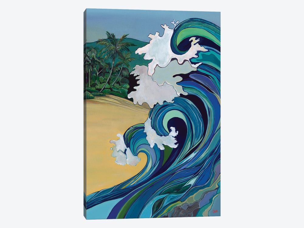Wave At Sunset Beach by Hidden Hale 1-piece Canvas Art