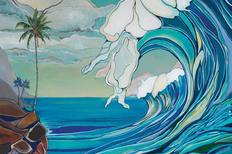 Big Wave On A Rocky Shorea by Hidden Hale wall art