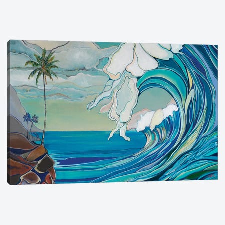 Big Wave On A Rocky Shorea Canvas Print #HDH17} by Hidden Hale Canvas Print
