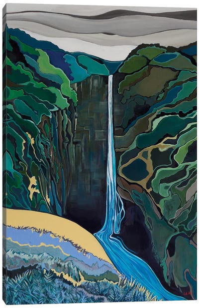 Akaka Falls Canvas Art Print - Waterfall Art