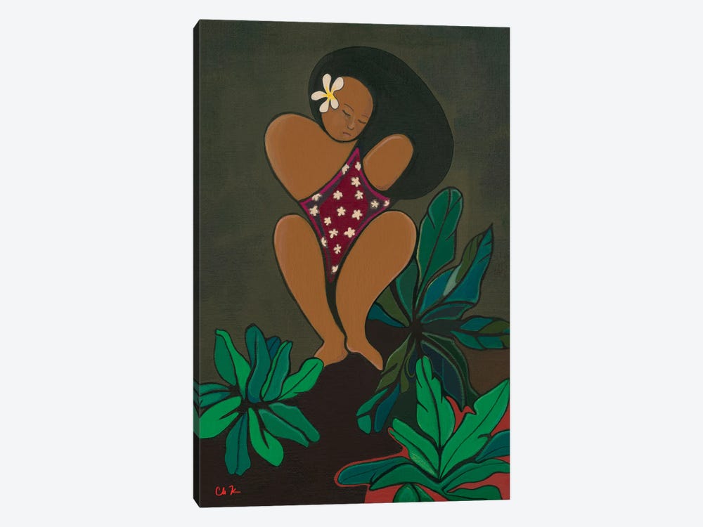 Woman With Ferns by Hidden Hale 1-piece Canvas Wall Art