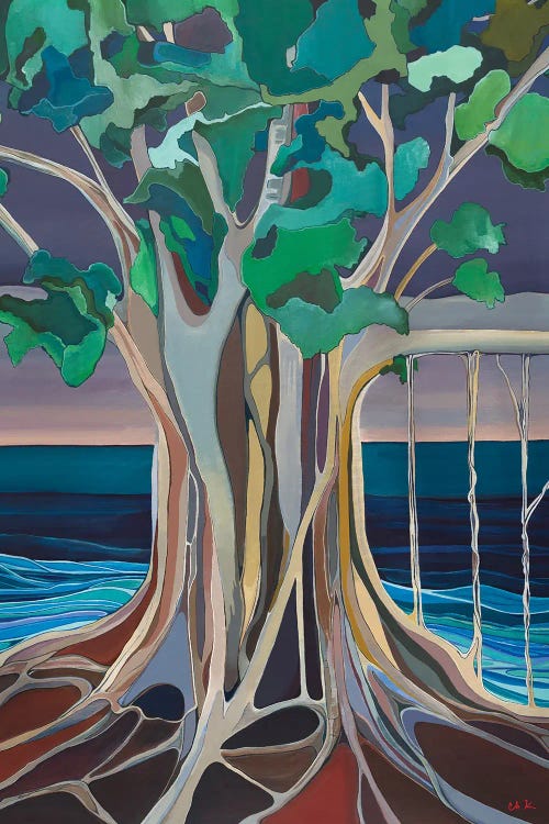 Big Banyan Tree By The Sea by Hidden Hale wall art