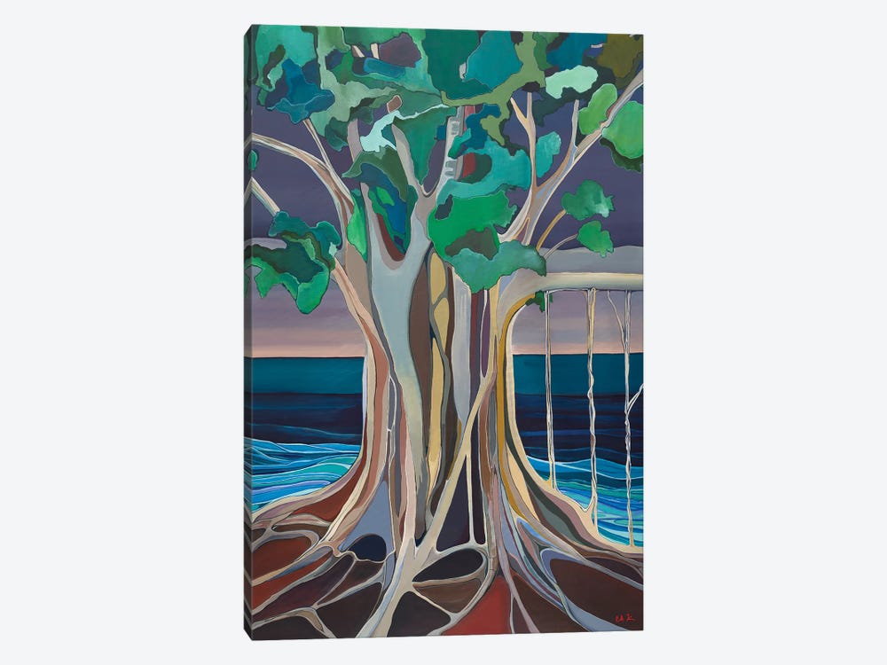 Big Banyan Tree By The Sea by Hidden Hale 1-piece Canvas Wall Art