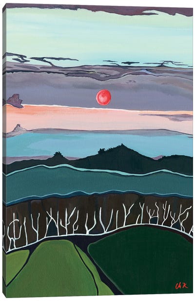 Mountain Sunset Canvas Art Print - Hidden Hale