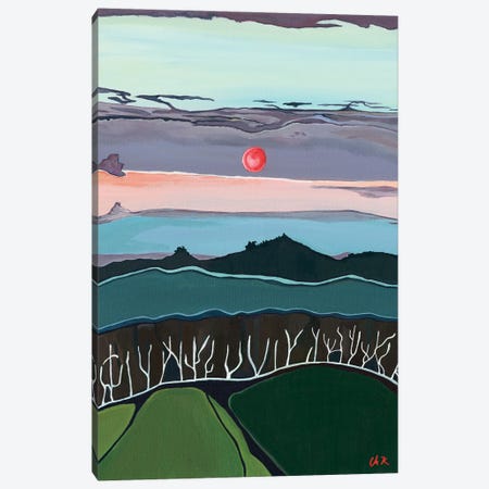 Mountain Sunset Canvas Print #HDH2} by Hidden Hale Canvas Artwork