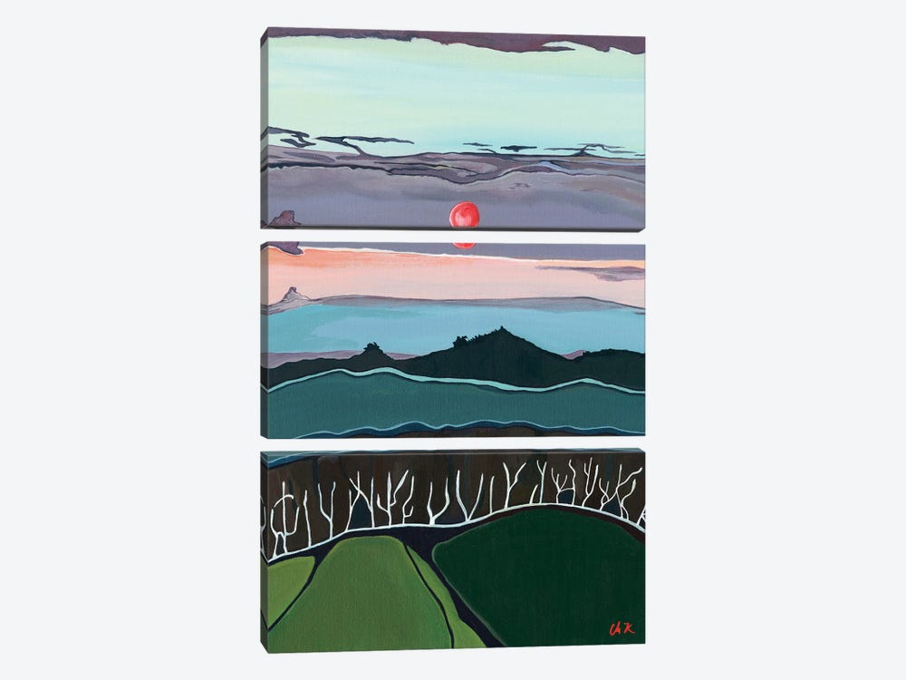 Mountain Sunset by Hidden Hale 3-piece Canvas Print