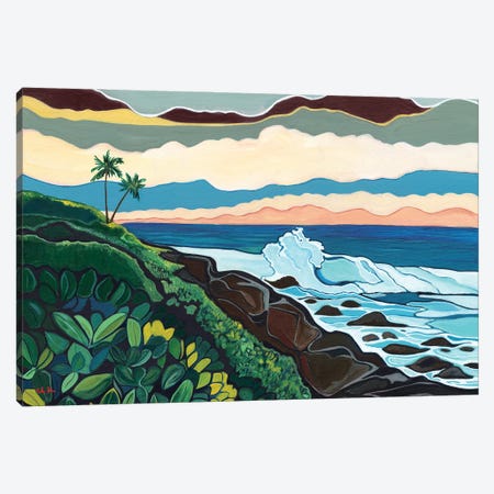 Coastline On Hawaii Island Canvas Print #HDH32} by Hidden Hale Canvas Artwork