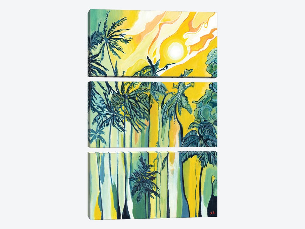 Palms In The Sun by Hidden Hale 3-piece Canvas Artwork