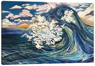 Playful Waves Canvas Art Print - Hidden Hale