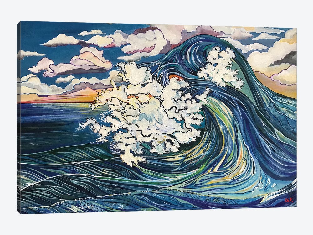 Playful Waves by Hidden Hale 1-piece Canvas Art Print