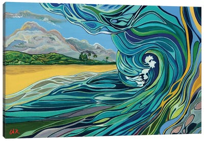 North Shore Memories Canvas Art Print - Surfing Art