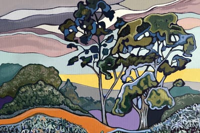 Two Trees In Volcano Park Forest by Hidden Hale canvas print