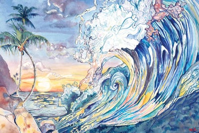 Canvas Print: Far Away Wave by Hidden Hale - thumbnail