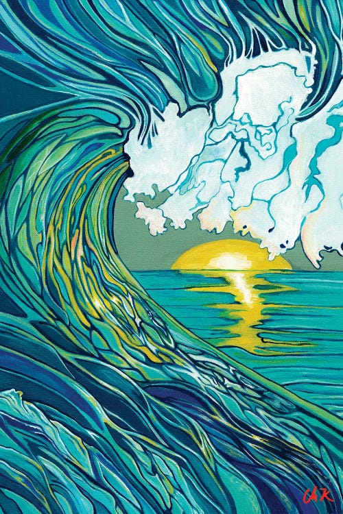 Yellow Glow On A Wave