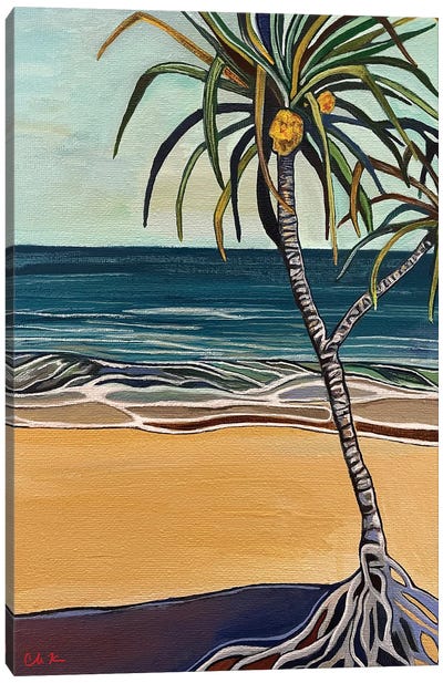 Hala Tree By The Sea Canvas Art Print - Hidden Hale