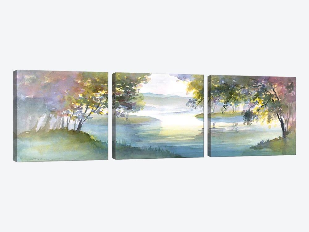 Meandering Lake I by Theresa Heidel 3-piece Canvas Art