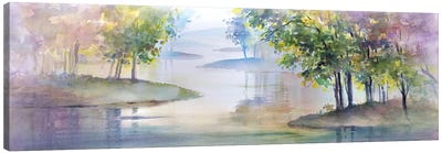 Meandering Lake II Canvas Art Print - Lake Art