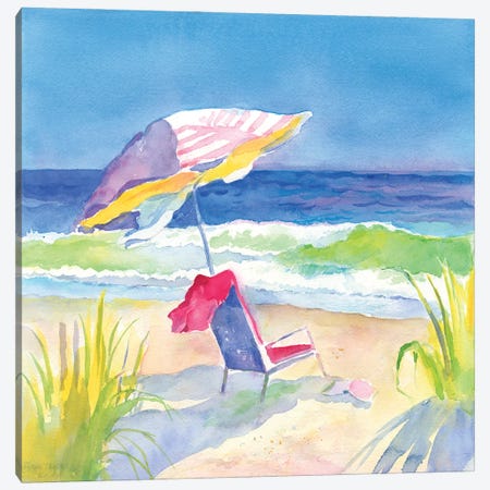 Beach Bliss I Canvas Print #HDL13} by Theresa Heidel Canvas Art