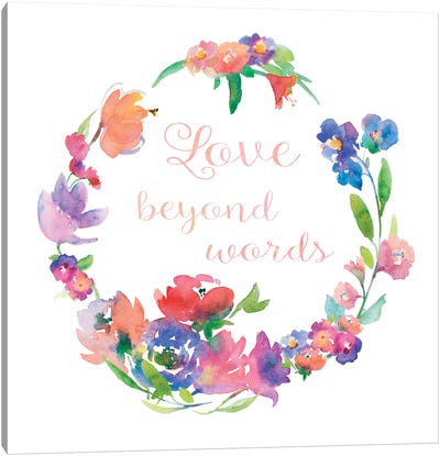 Love Beyond Words Canvas Art Print - A Mom's Touch