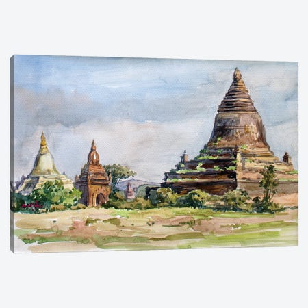 Bagan Ancient Pagodas Canvas Print #HDV102} by CountessArt Canvas Art