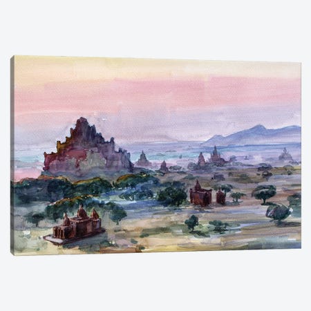 Bagan Area Of Thousands Pagodas Canvas Print #HDV103} by CountessArt Canvas Wall Art