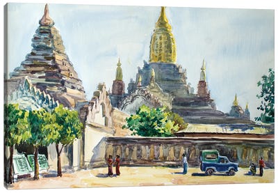 Bagan Principal Budhist Pagoda Canvas Art Print - Burma (Myanmar)