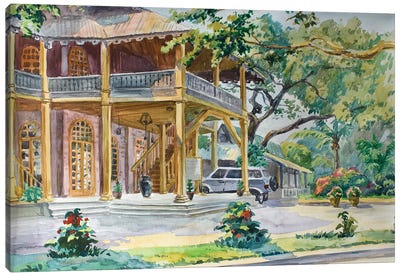 Bagan Villa In Colonial Style Canvas Art Print - Southeast Asian Culture
