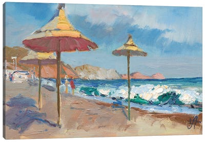 Beach In May Canvas Art Print - CountessArt