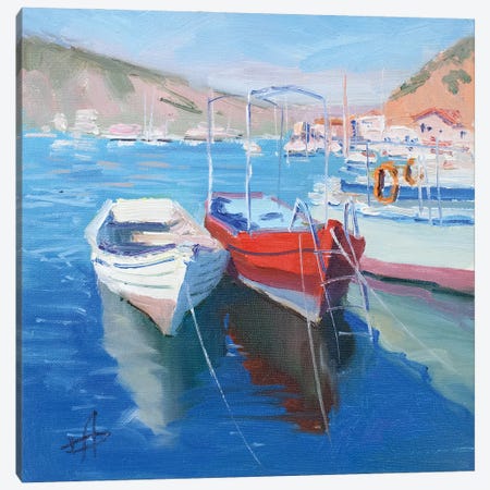 Boats Canvas Print #HDV116} by CountessArt Canvas Art