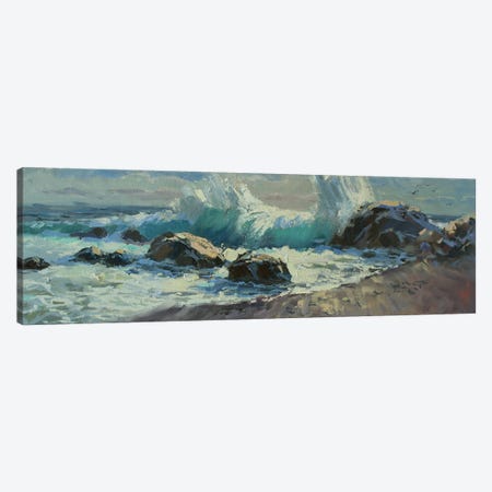 Breaking Waves Canvas Print #HDV11} by CountessArt Canvas Art