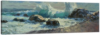 Breaking Waves Canvas Art Print - CountessArt