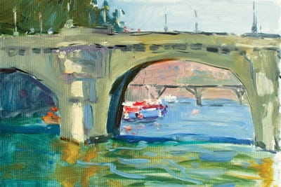 Bridge Paris France by CountessArt canvas print