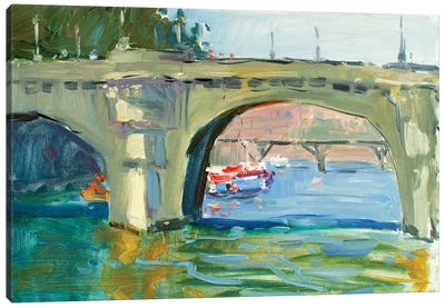 Bridge Paris France Canvas Art Print - CountessArt