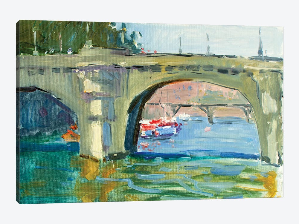 Bridge Paris France by CountessArt 1-piece Canvas Print