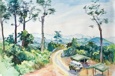 Burma Army Camp In Jungles by CountessArt framed canvas print