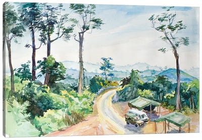 Burma Army Camp In Jungles Canvas Art Print