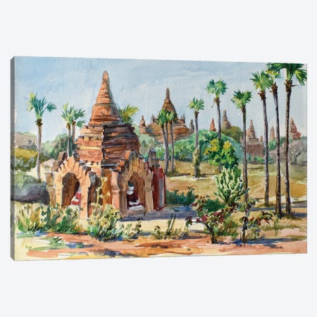 Burma Bagan Ancient Pagodas Canvas Print #HDV124} by CountessArt Canvas Art Print
