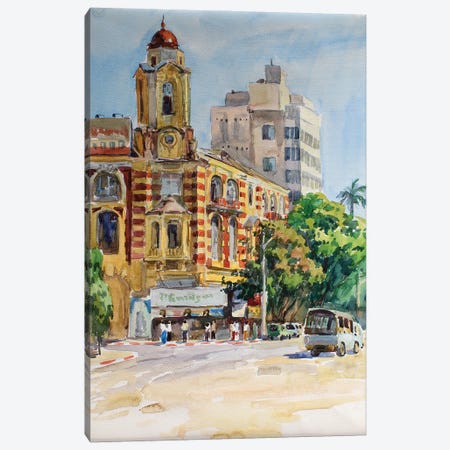 Burma Downtown Of Yangon City Canvas Print #HDV125} by CountessArt Art Print