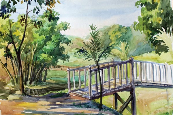 Burma (Myanmar): Burma Yangon Bridge by CountessArt