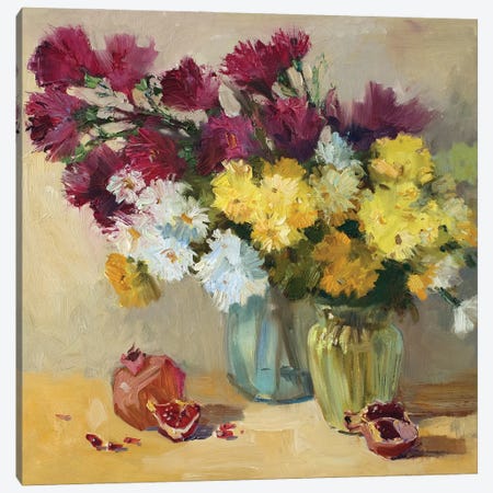 Chrysanthemum I Canvas Print #HDV131} by CountessArt Art Print