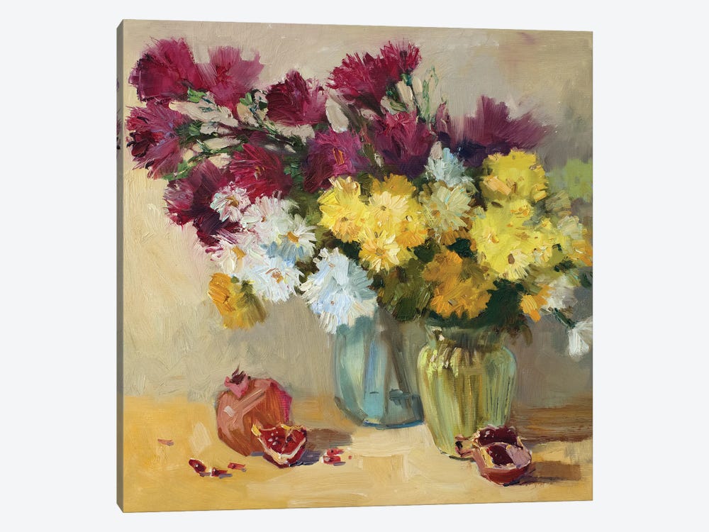 Chrysanthemum I by CountessArt 1-piece Canvas Print
