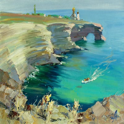 Church On The Cliff by CountessArt framed wall art