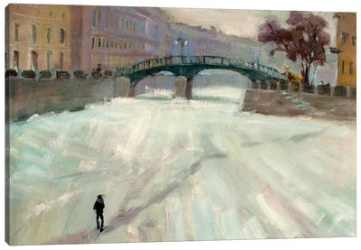 English Bridge Saint Petersburg Canvas Art Print - CountessArt