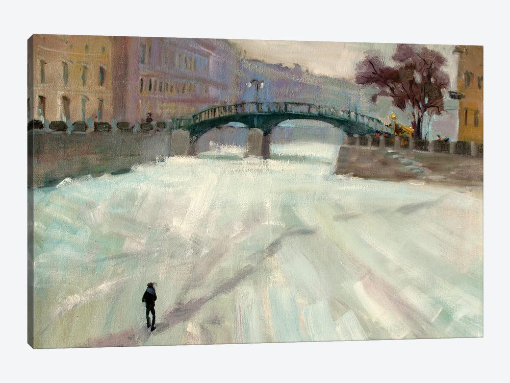 English Bridge Saint Petersburg by CountessArt 1-piece Canvas Art