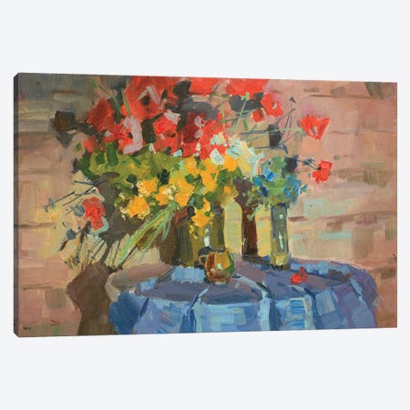 Field Flowers II Canvas Print #HDV138} by CountessArt Art Print