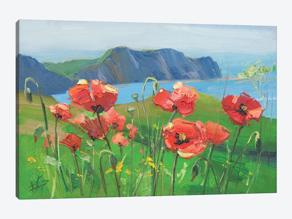 Field Poppies by CountessArt 1-piece Canvas Art Print