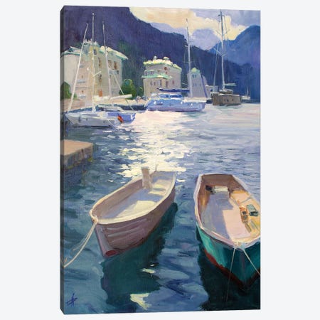 Fishing Boats II Canvas Print #HDV144} by CountessArt Canvas Print
