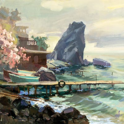 Gurzuf Seaside by CountessArt art print